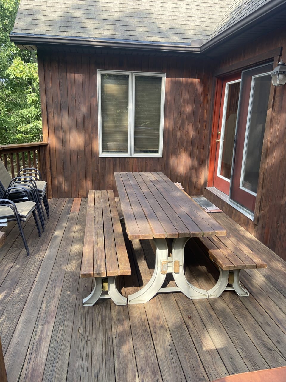 Picnic Table Outside Kitchen