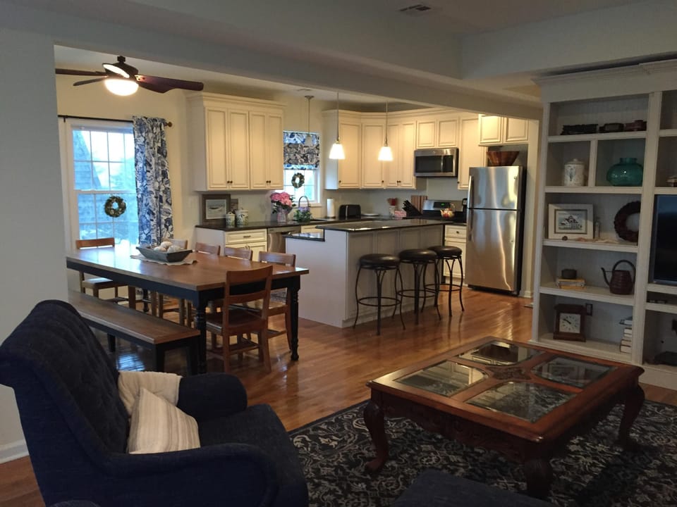 kitchen, open floor plan