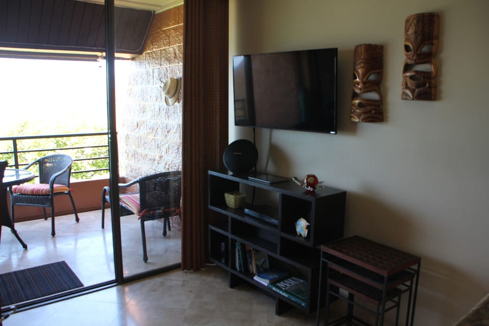 TV, WiFi, and Bluetooth sound system.