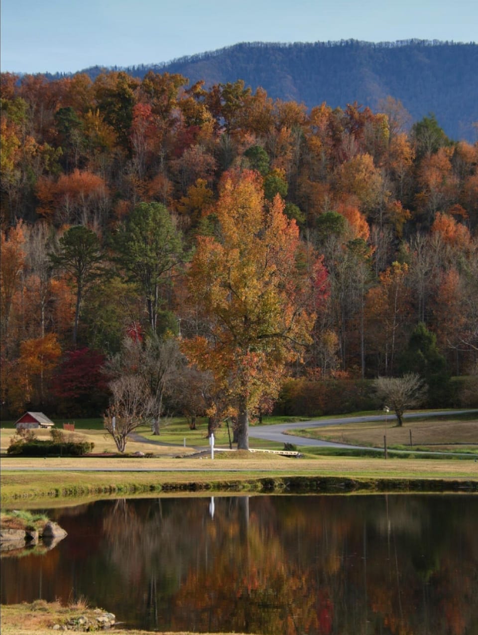 The drive across the golf course Beautiful