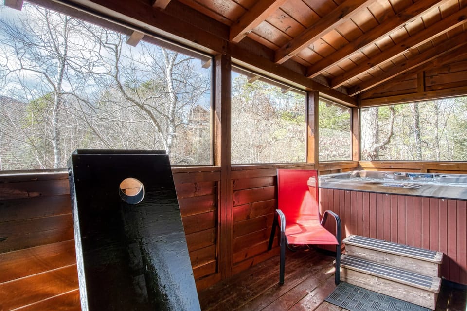 Screened back porch