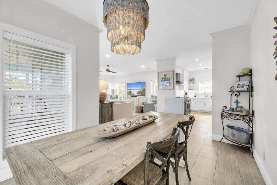 Dining table for a large group.