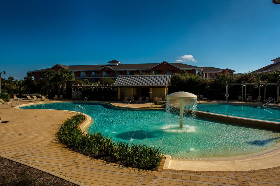 Enjoy the resort's onsite pool and kid's splash pad!