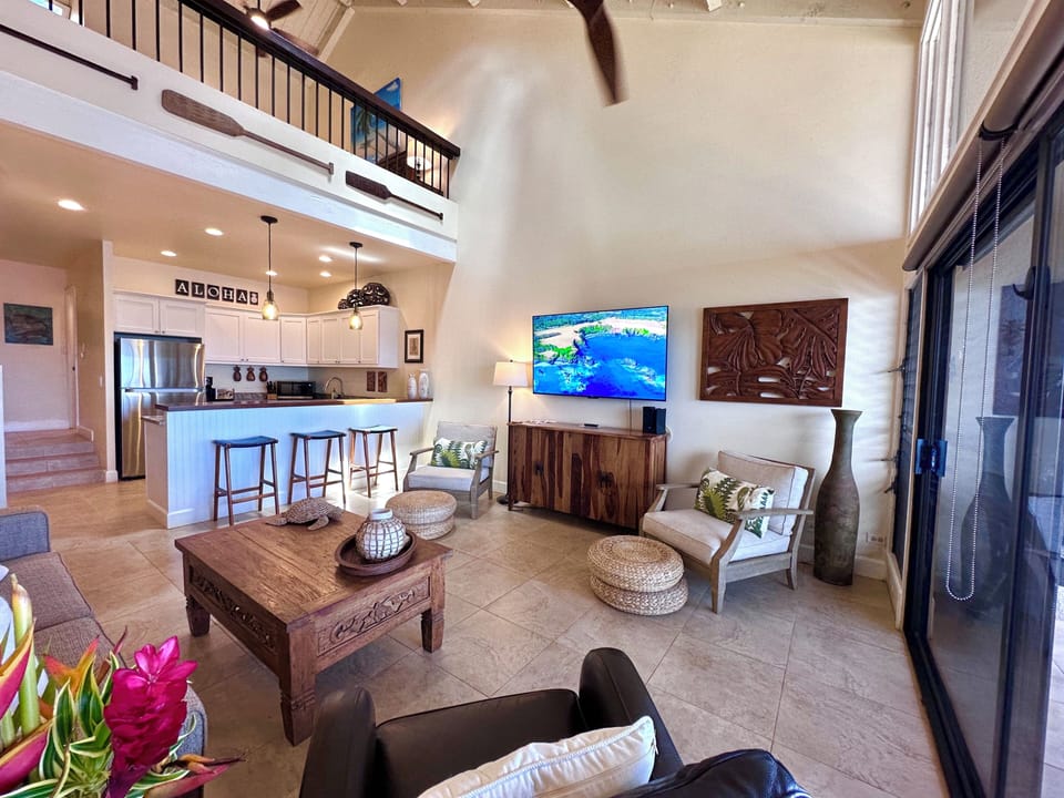 Open plan living space.
