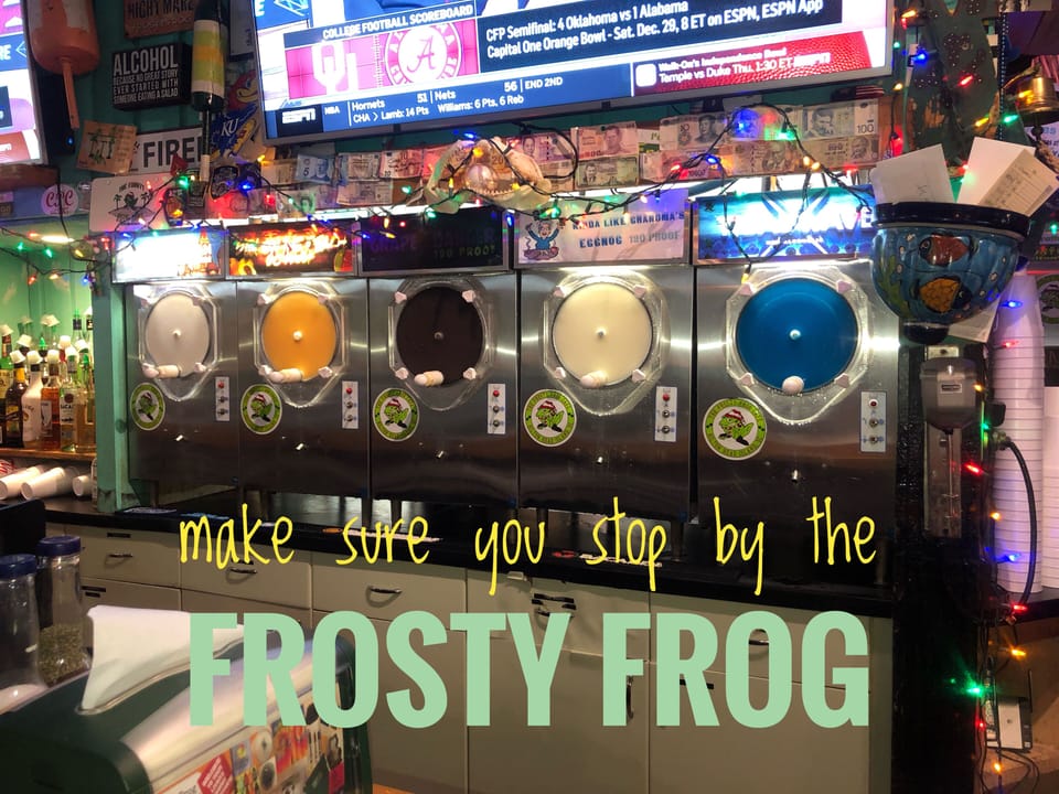 Frosty Frog in Coligny Plaza -- great frozen drinks to choose from