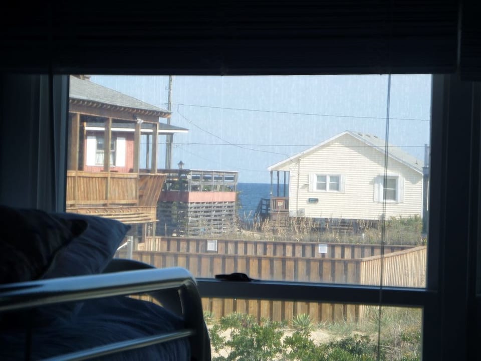 Ocean View from Queen and Pyramid Bunk Room. Only 3 houses from ocean!