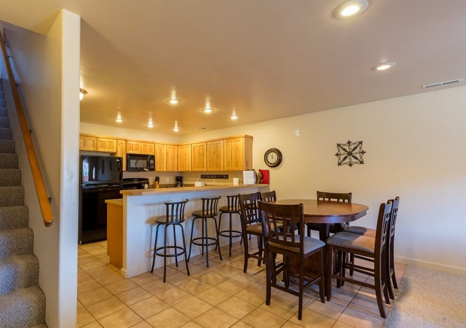 Kitchen open to living room