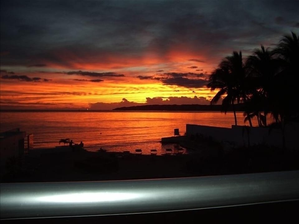 Spectacular sunset over Banderas Bay from the Colibri building