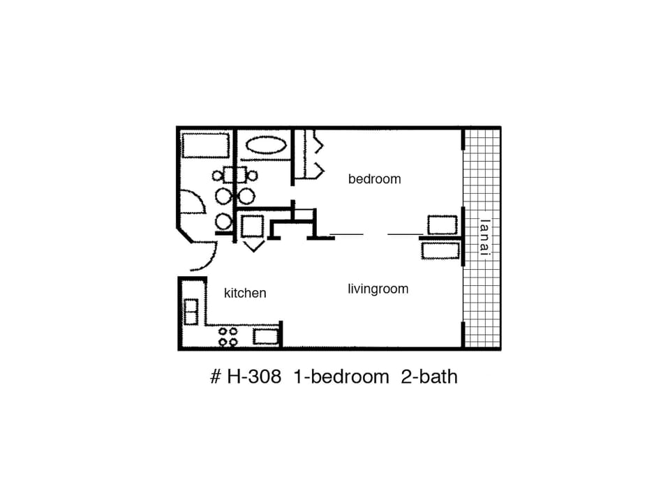 Floor plan of the condo.