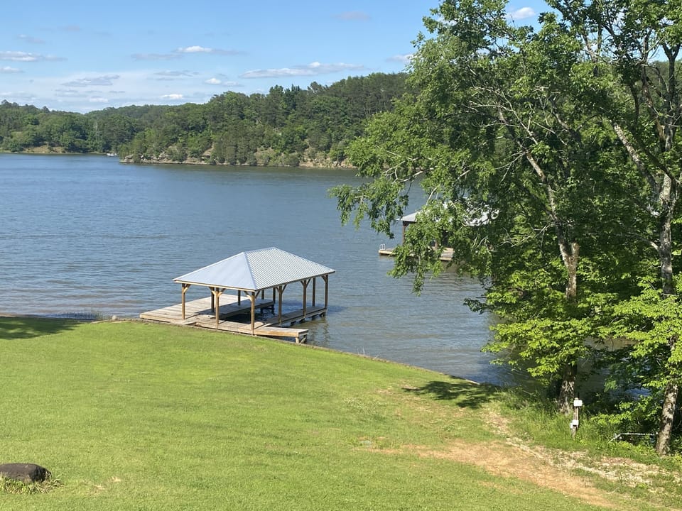 View from covered deck