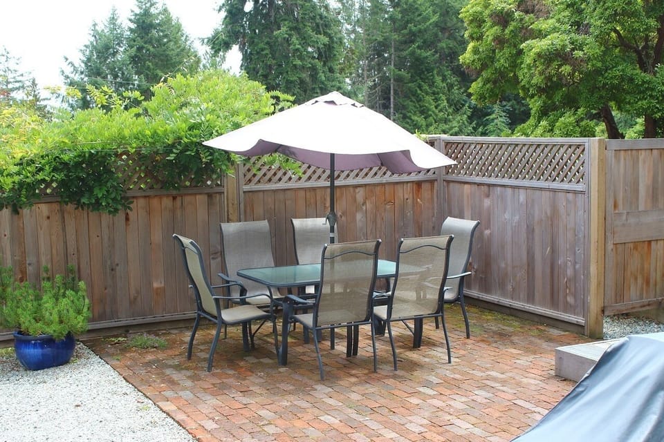 Private patio right outside your front door.