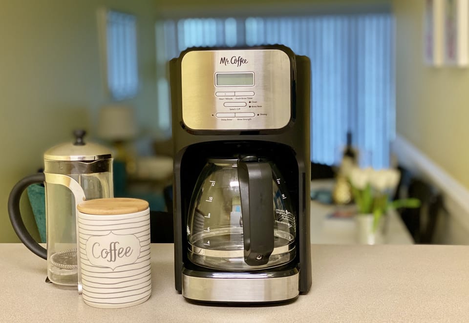 Coffee options: drip and French press