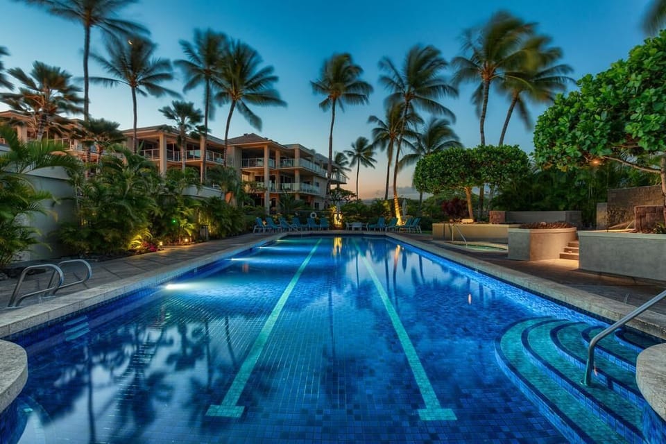 Everyone loves this salt water lap pool - one of the few on the Island!  🏊‍♀️ 
