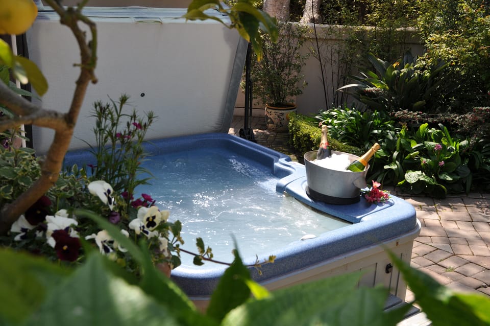 The spa is completely private and very close the the steam room.