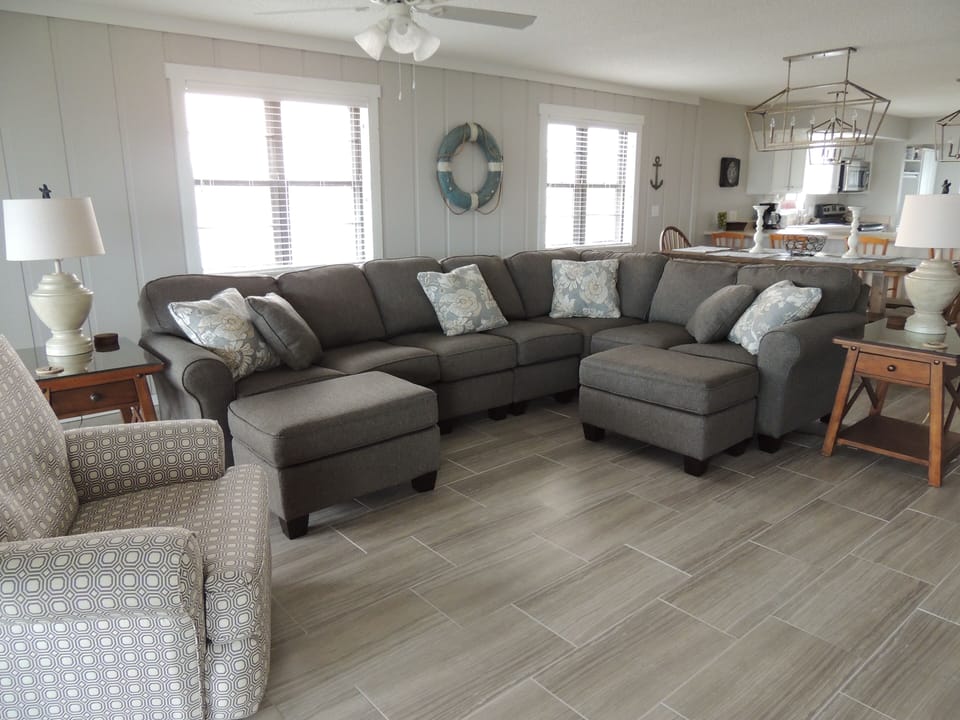 Family Room standing at front door looking in