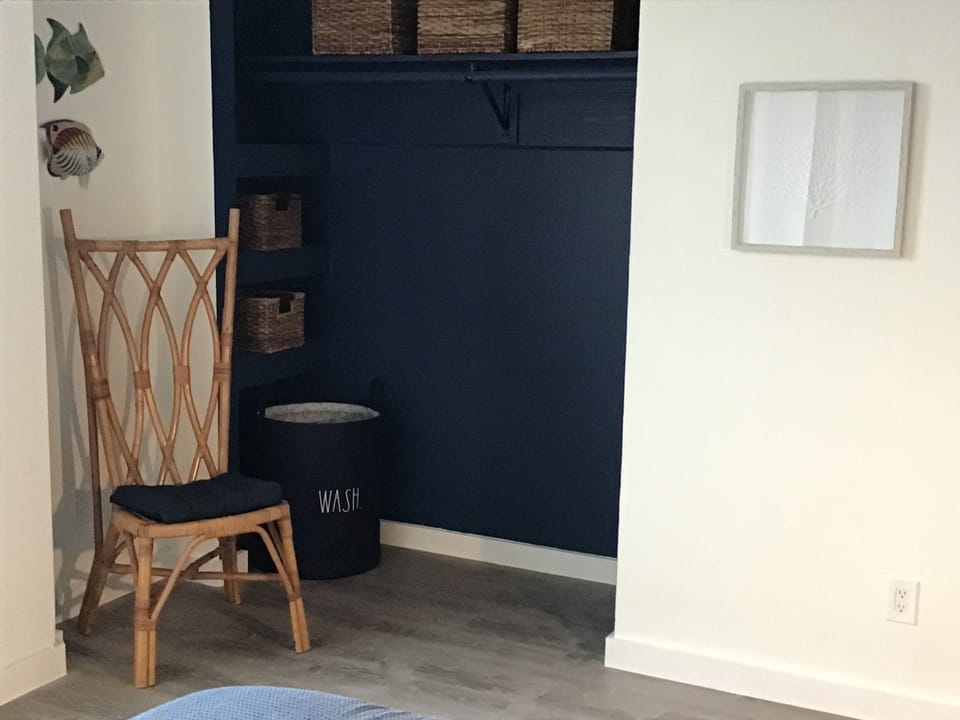 Closet is open and spacious