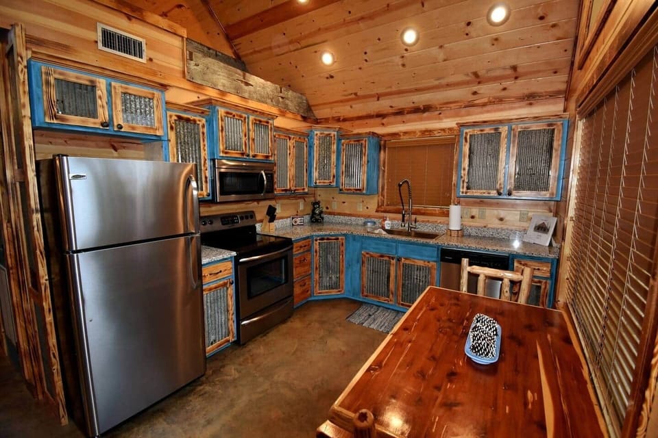 The kitchen is well stocked