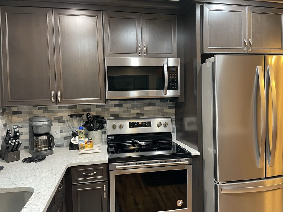 Kitchen fully remodeled with all new stainless steel appliances