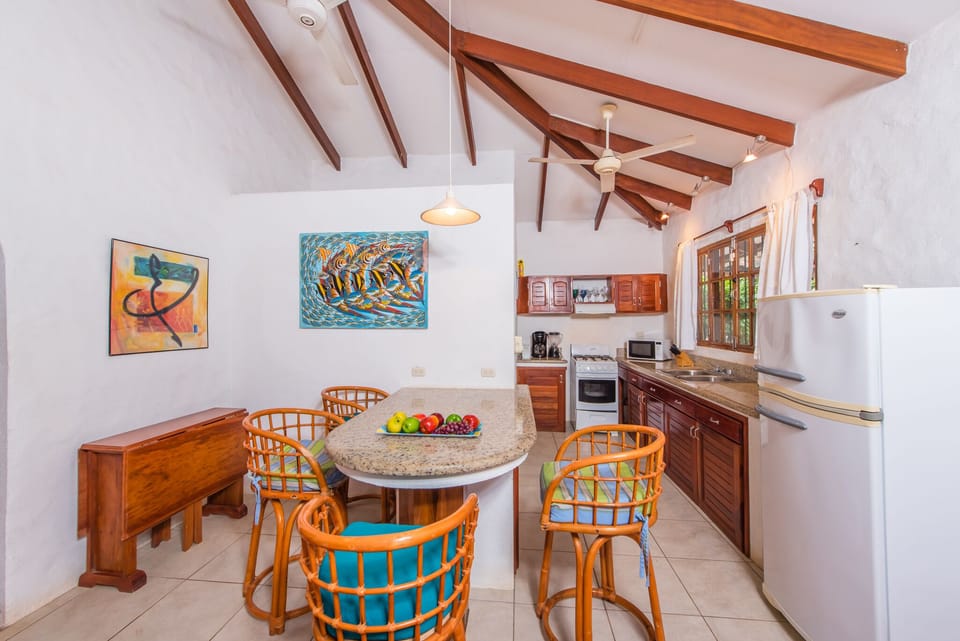 Inside dining and everything you need to feel at home!