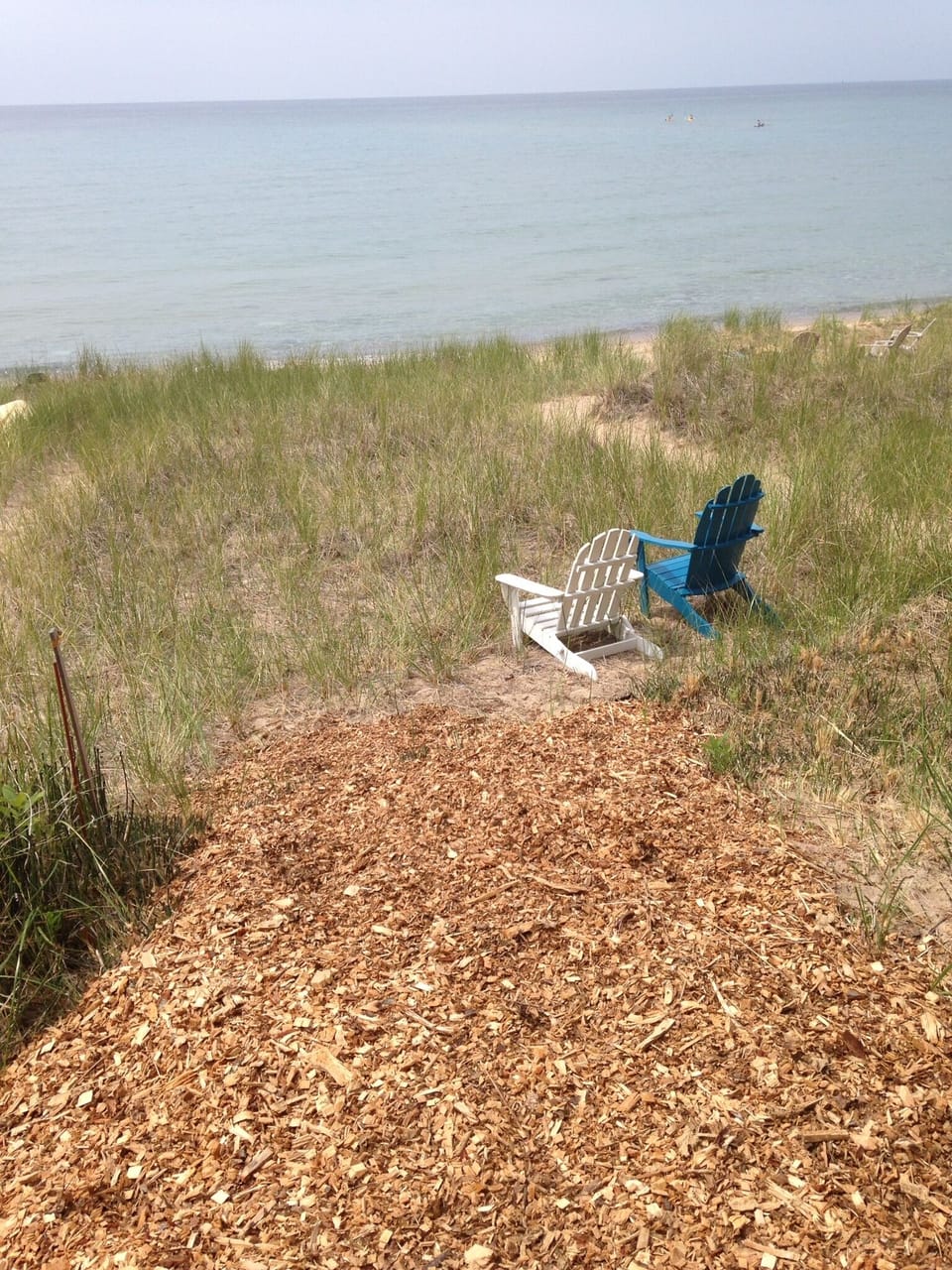 Access to the beach since water retreated.