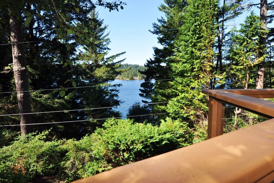 VIEW OF LAKE FROM DECK