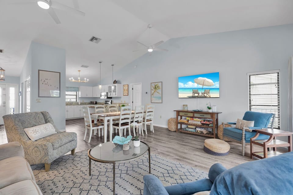Vaulted ceiling living spaces
