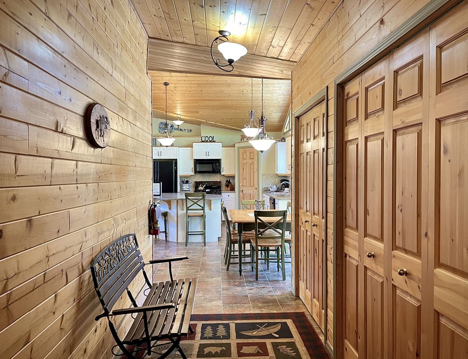 Hallway with Washer/Dryer on Right