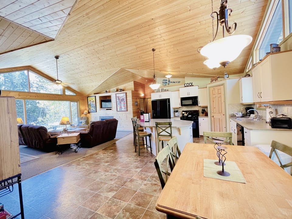 View of Kitchen into Living Room