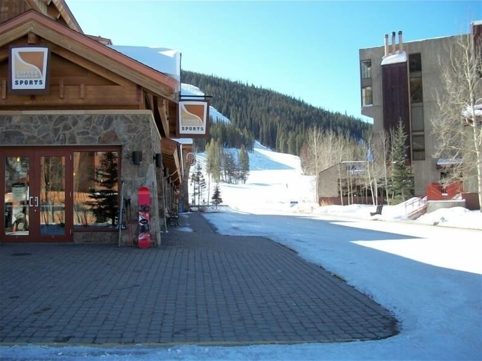 Our building is right across from the Copper Station day lodge & ski rental shop