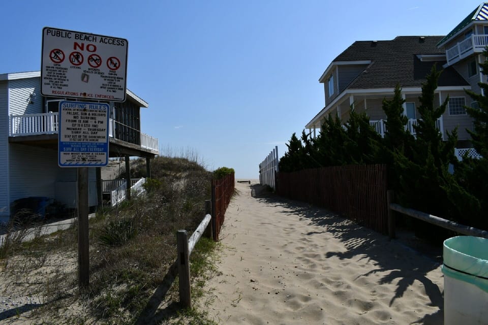 Public access to beach just across the street from the house