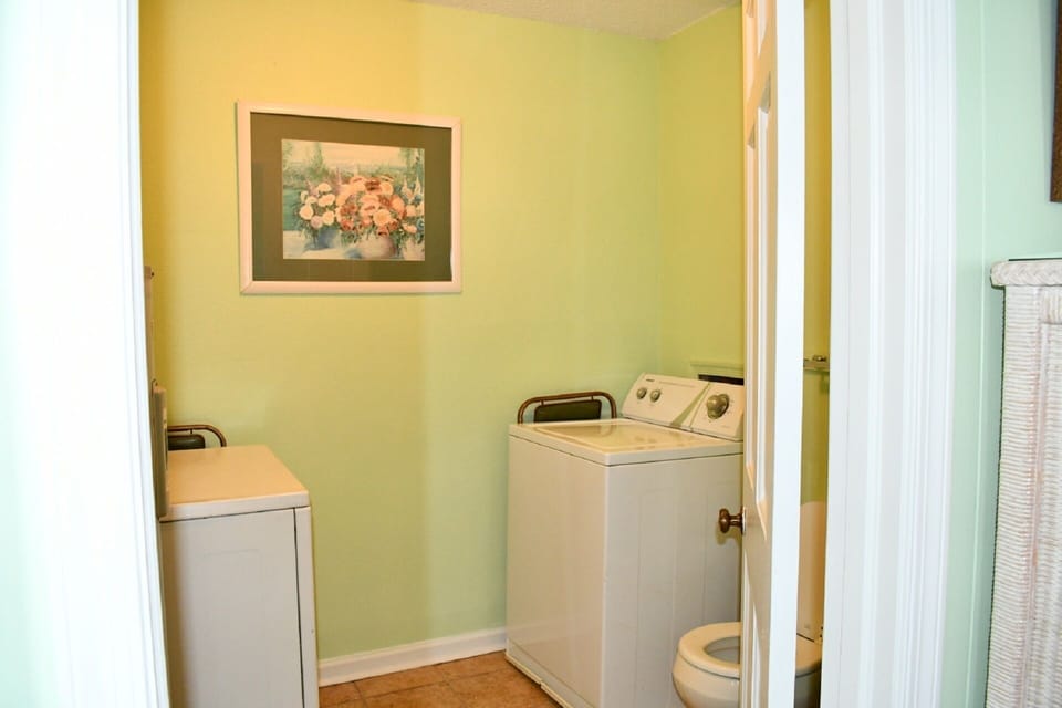 Laundry room and half bath downstairs