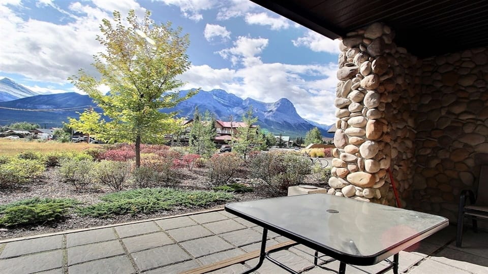 Patio with full mountain range view
