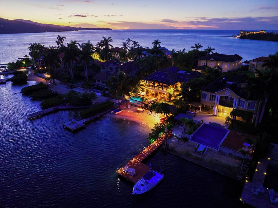 Villa Peninsula at dusk