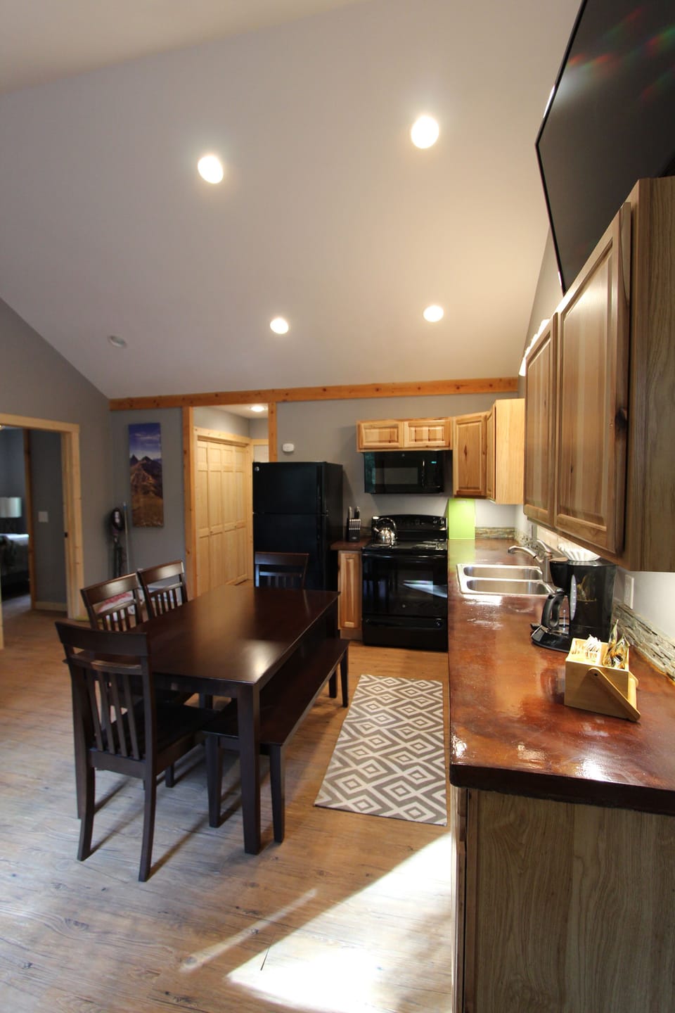 Kitchen and dining area