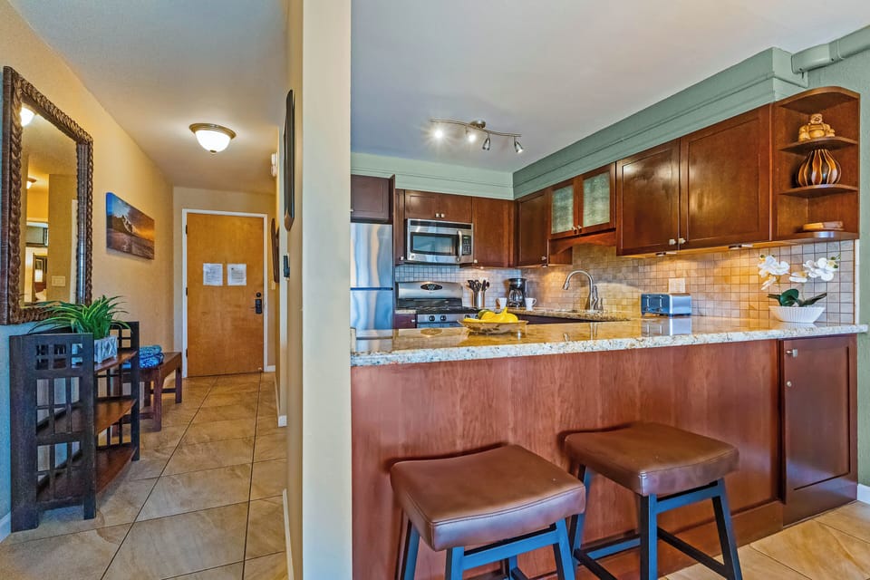 Your fully equipped kitchen is as inviting as the island itself.