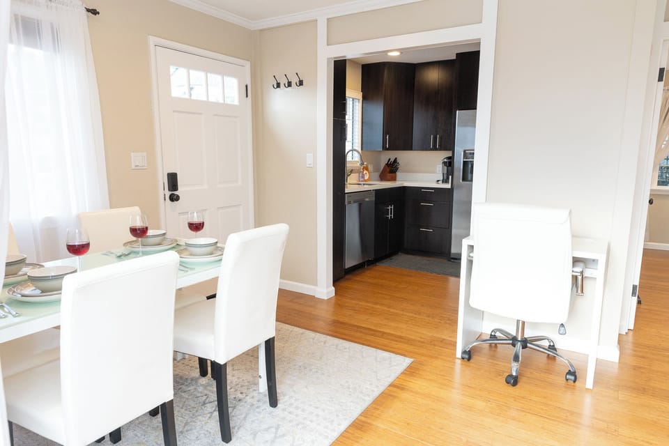 Dining area and looking into the update kitchen area. 