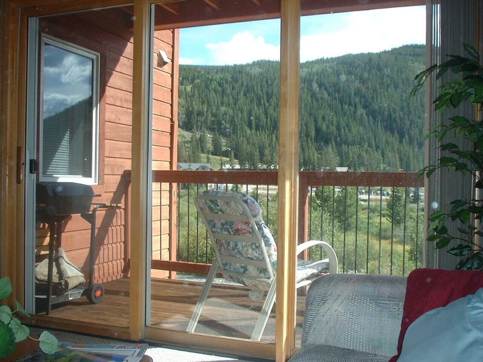 View out back deck to slopes