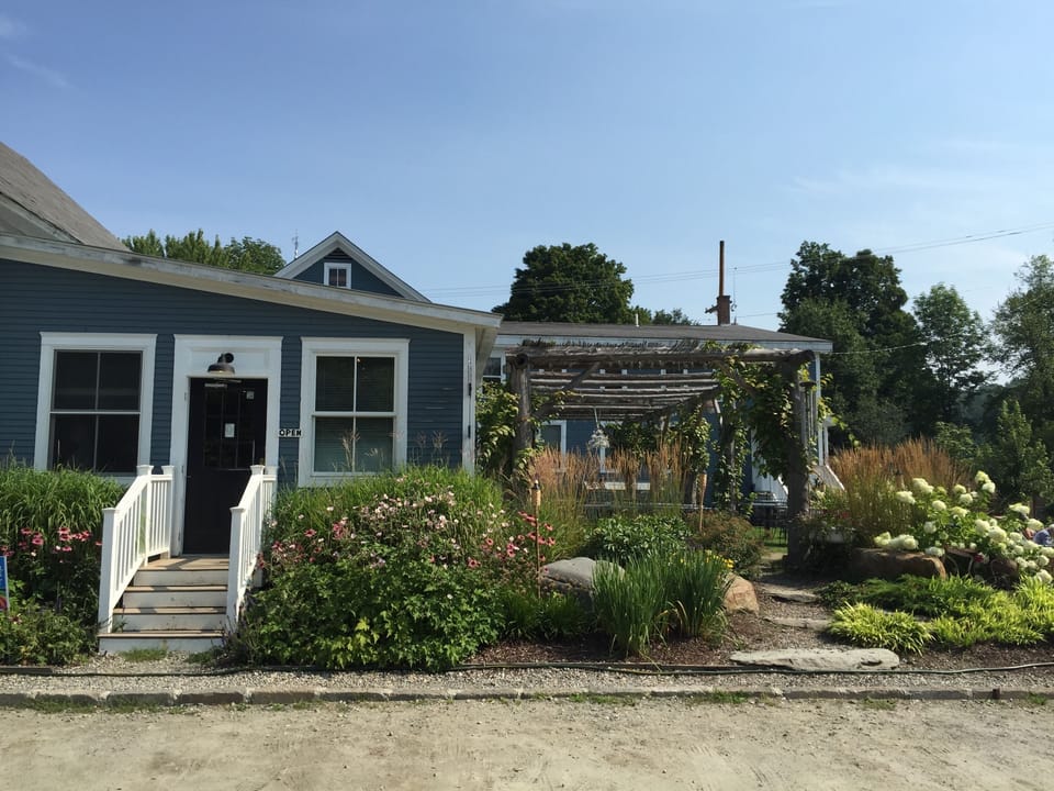 Across the street - Twisted Halo.  Delicious donuts! Lovely outdoor seating.