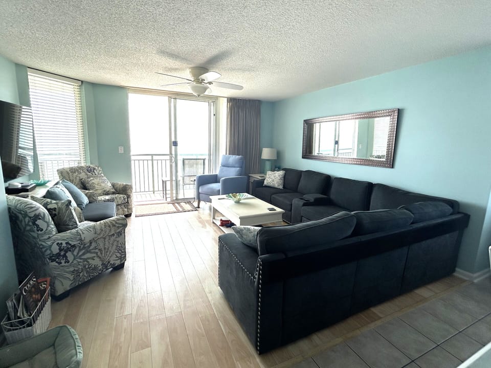Living area overlooking the Atlantic