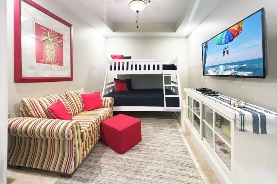 Bedroom 4 / Media Room with Bunks - 
Bella Riva Resort, Okaloosa Island Fort Walton Beach Florida Vacation Rentals