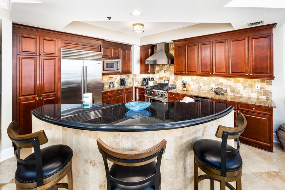 Kitchen - 
Bella Riva Resort, Okaloosa Island Fort Walton Beach Florida Vacation Rentals