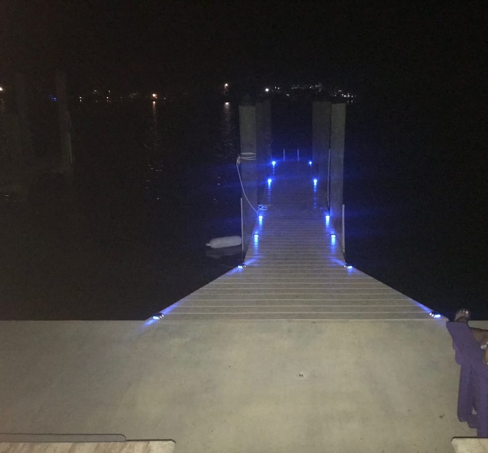 Enjoy the beautiful night view of dock