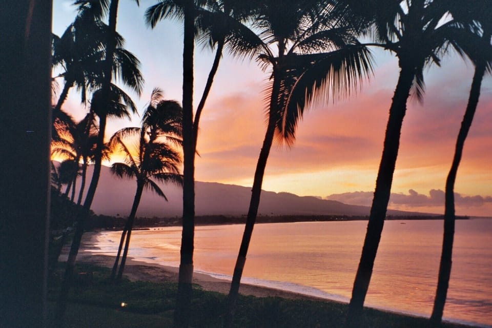 A colorful sunrise from lanai.