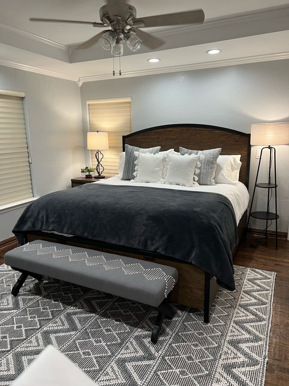 Master Bedroom with king size bed.