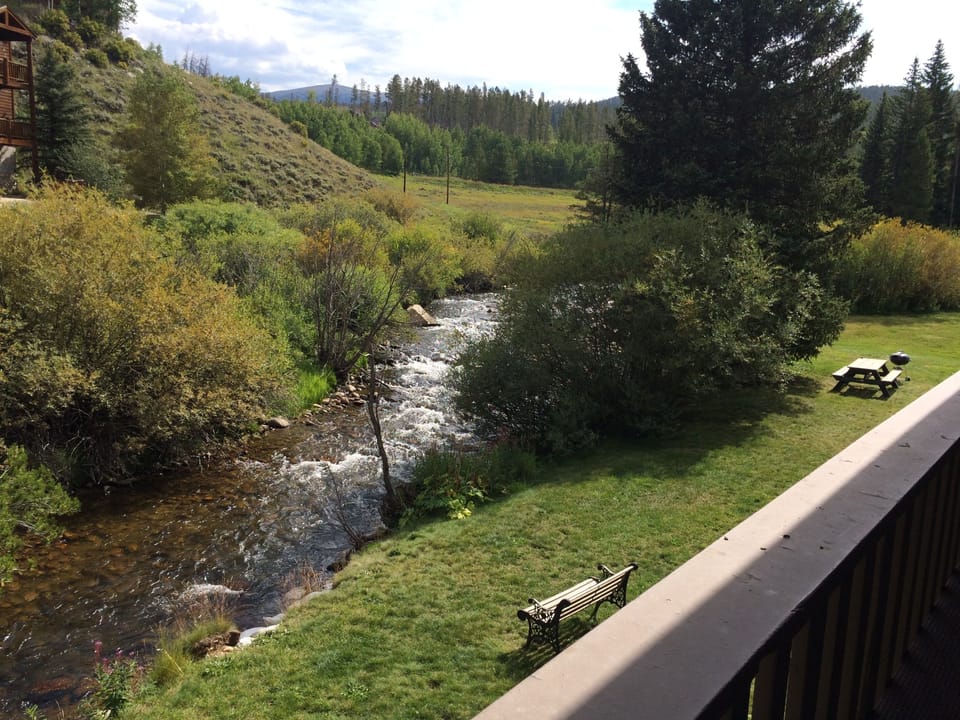 View of the river from the balcony
