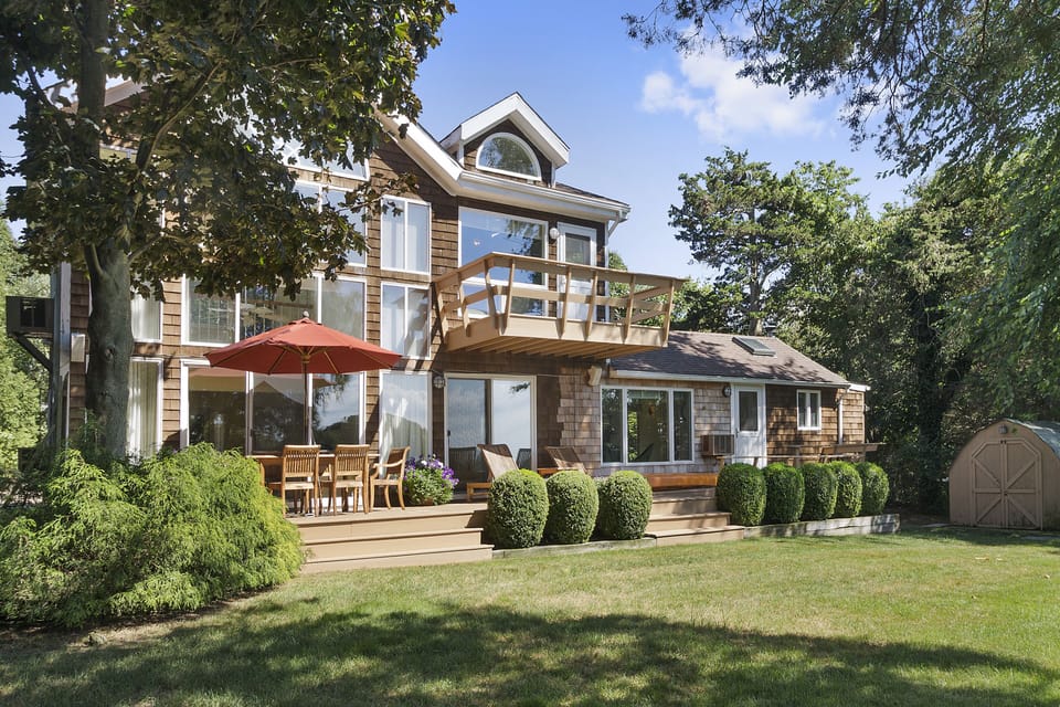 Lovely deck to enjoy a BBQ lunch and dinner with friends and family