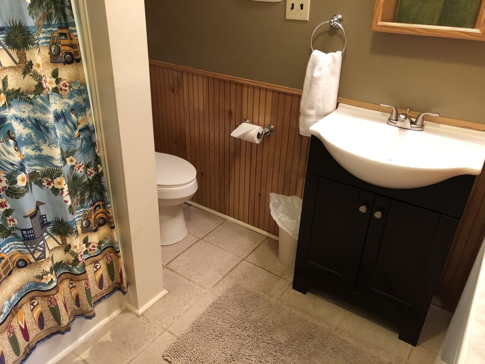 New updated bathroom, with oversized shower