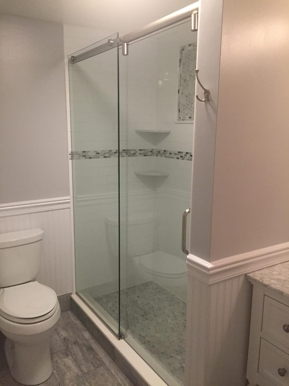 Large remodeled master bathroom / shower.