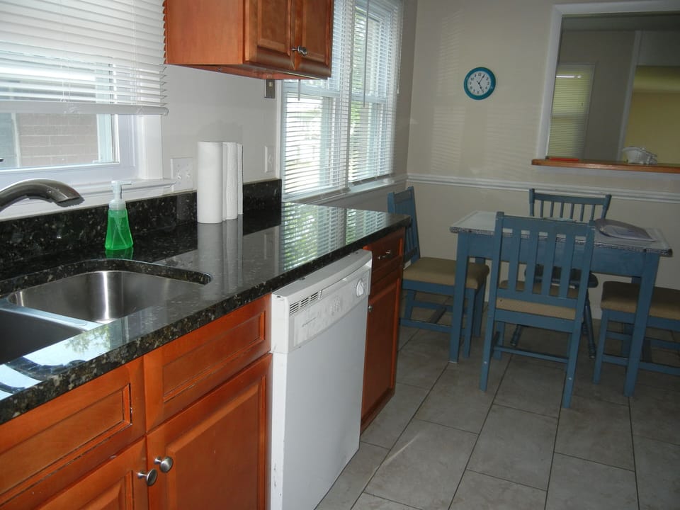 Kitchen with small table .