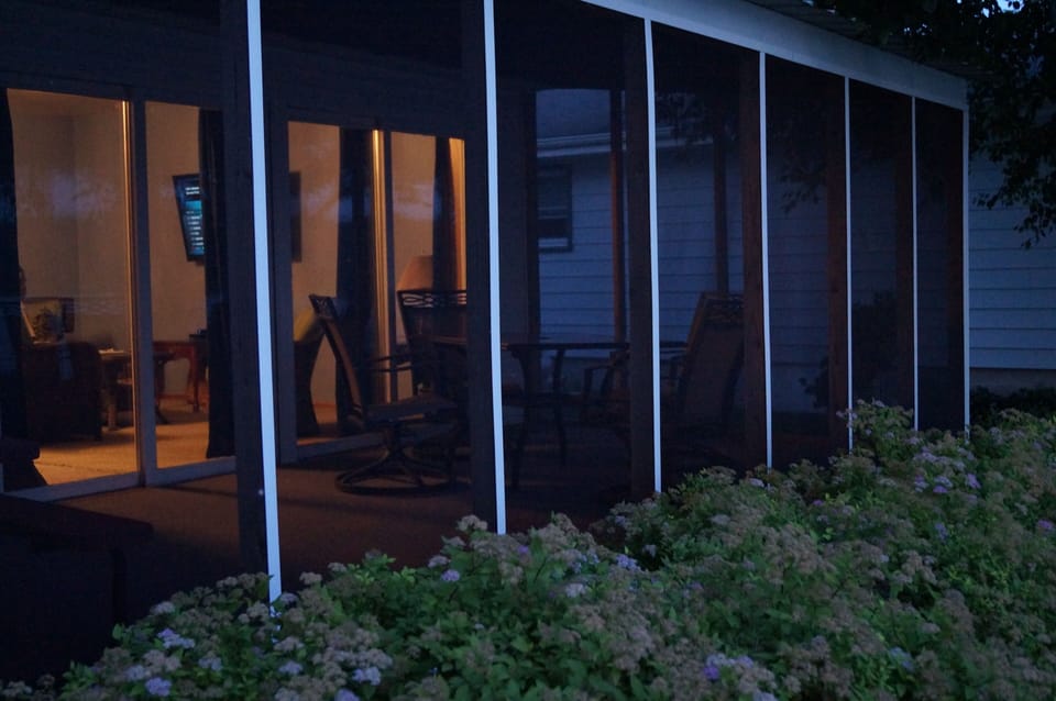 This is outside looking in at the people with no bug bites!